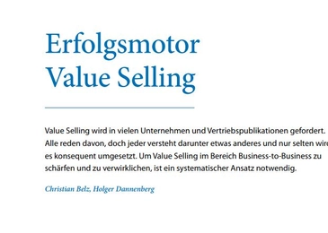Cover Erfolgsmotor Value Selling