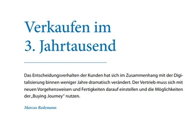 Artikel-Cover Verkaufen im 3. Jahrtausend
