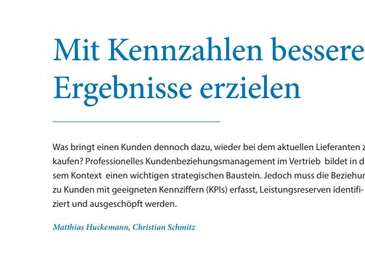 Mit Kennzahlen bessere Ergebnisse erzielen