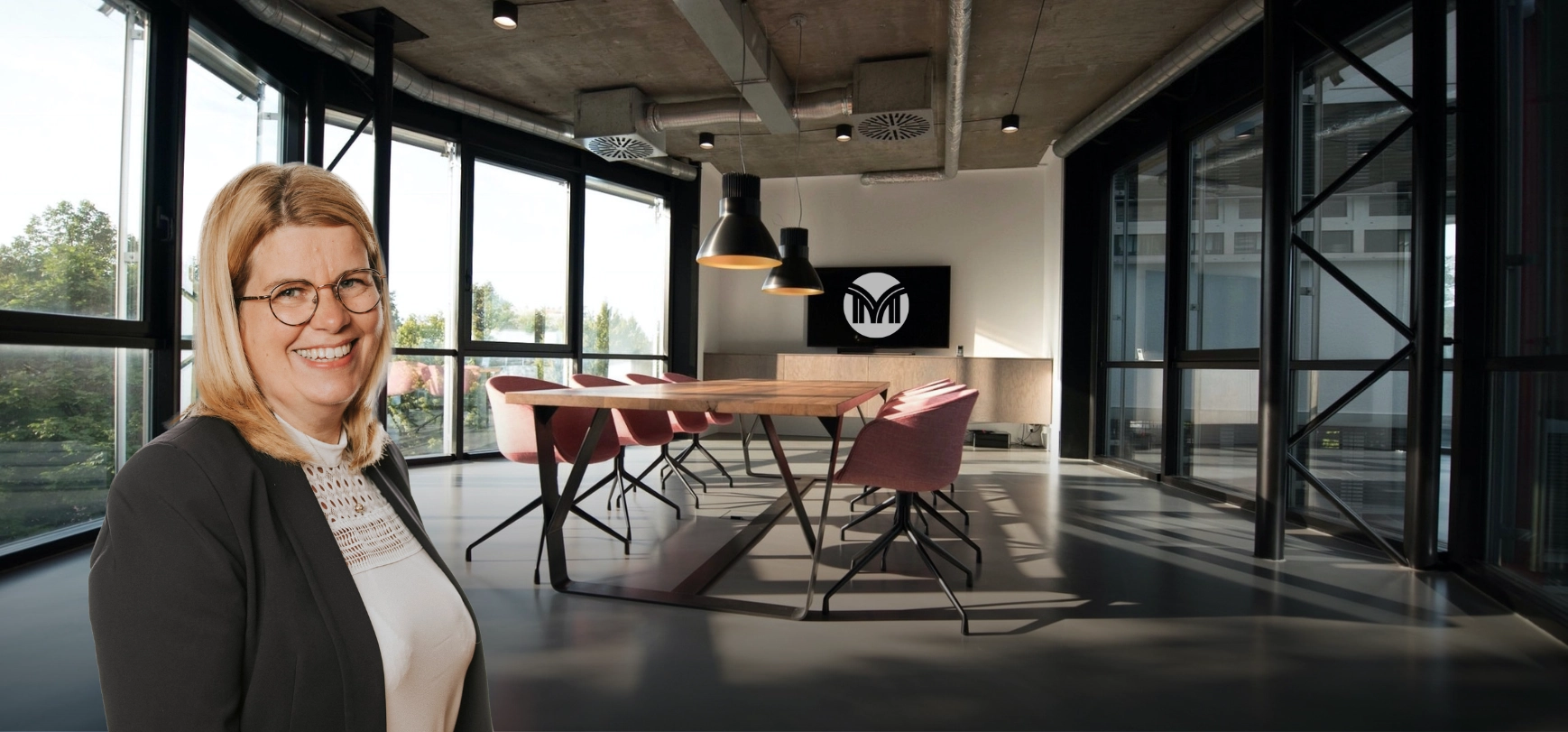 Françoise Reymond au bureau de Mercuri International